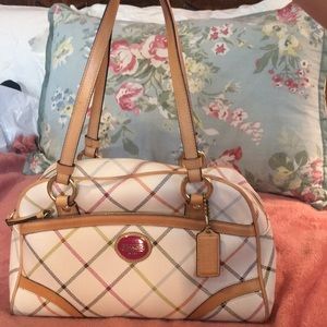 Coach multi-stripe handbag